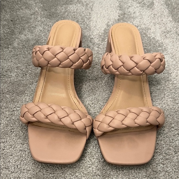 Elegant Braided Strap Sandals in Tan - Picture 1 of 2